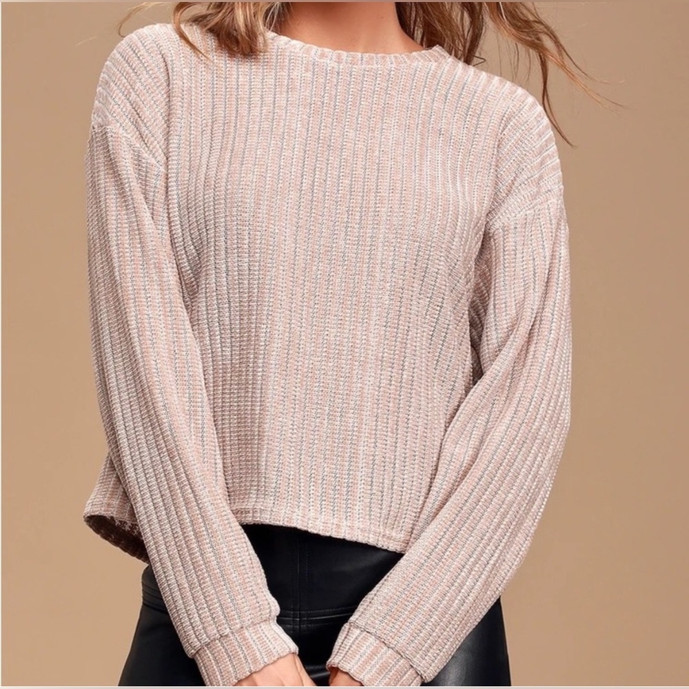 Lulus Cozy Ribbed Knit Sweater